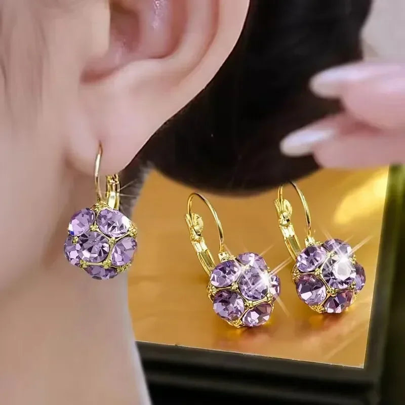 Exaggerated Leaf Flower Hoop Earrings
