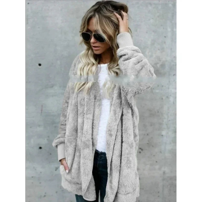 Double-faced Fur Fleece Faux Fur Thick Coat