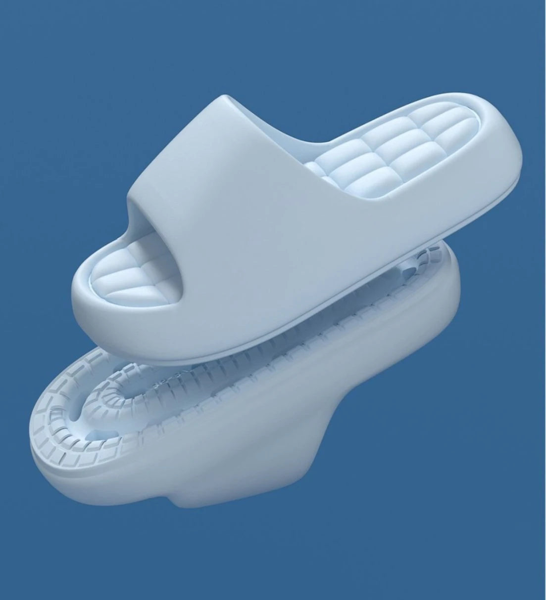 Unisex Bathroom Flat Sandals Thick Platform Slippers