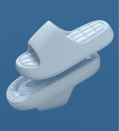 Unisex Bathroom Flat Sandals Thick Platform Slippers