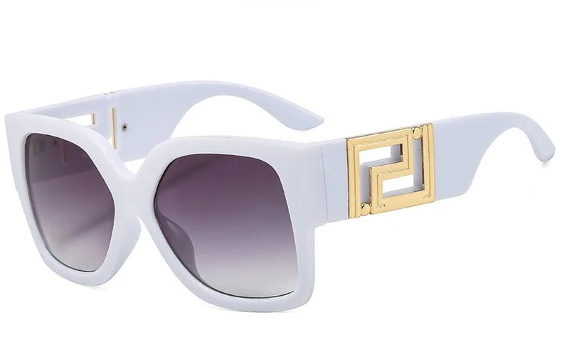 Light Luxury Square Large Frame Hollow Temples Catwalk Sunglasses