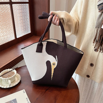 Bird Design Knitted Shoulder Bags