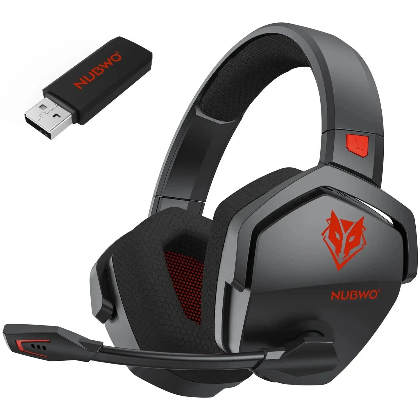 Dual Wireless Gaming Headphones 2.4GHz Bluetooth 5.3 Headsets Gamer with Microphone