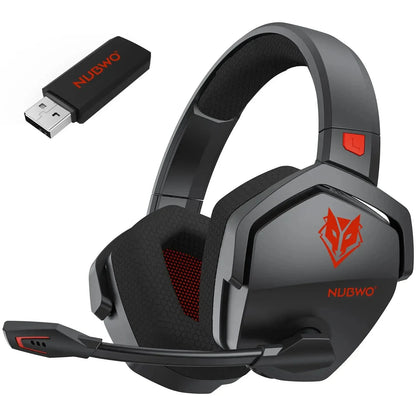 Dual Wireless Gaming Headphones 2.4GHz Bluetooth 5.3 Headsets Gamer with Microphone
