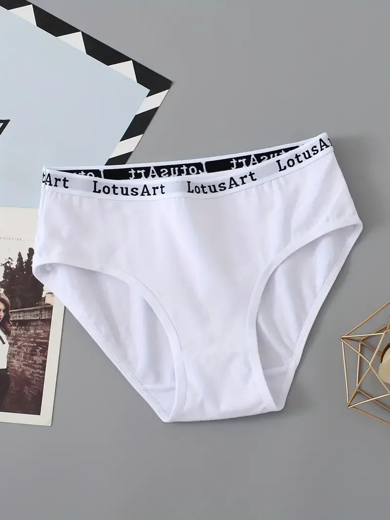 2PCS/Set Cotton Solid Panties Sexy Plus Size Lingerie