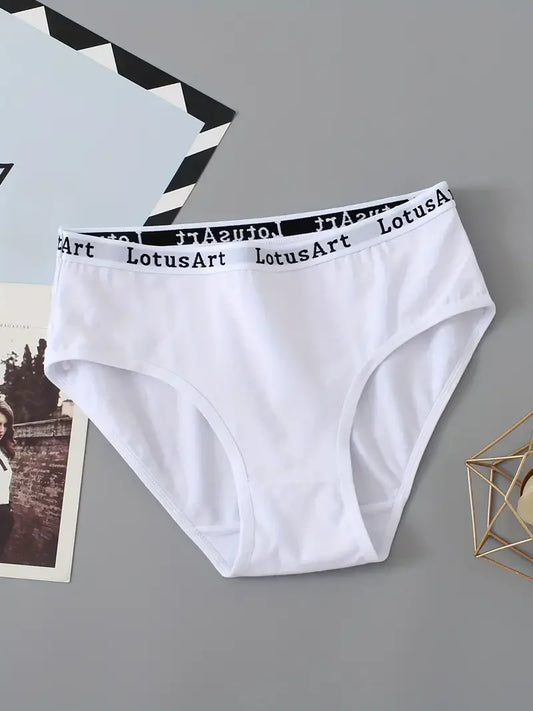 2PCS/Set Cotton Solid Panties Sexy Plus Size Lingerie