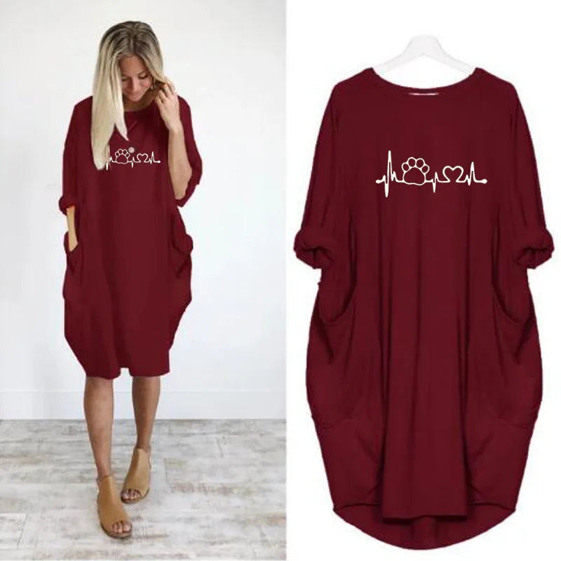 Long Sleeved Plus Size Dress
