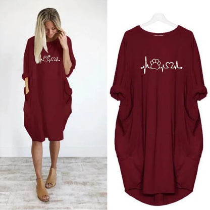 Long Sleeved Plus Size Dress