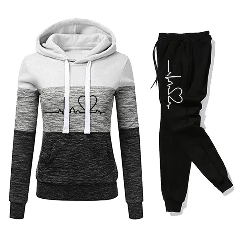 Tracksuit Printing Hooded Jogging Pullovers