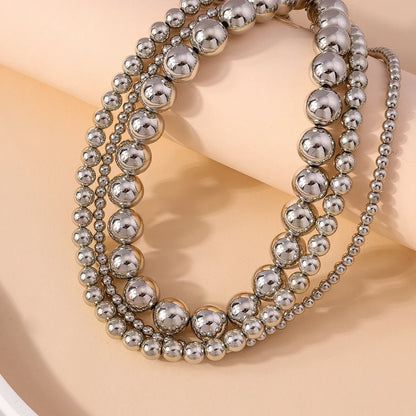 3pcs/set Cool CCB Beads Choker Round Ball Beaded Necklaces