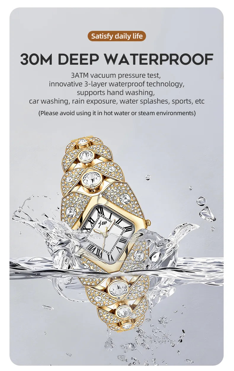 Diamond Inlaid Light Luxury Bracelet Waterproof Quartz Clock Watches