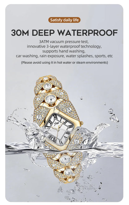 Diamond Inlaid Light Luxury Bracelet Waterproof Quartz Clock Watches