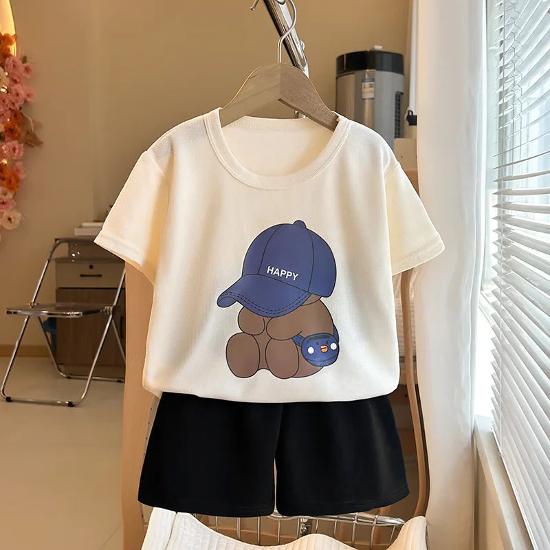 Child Short Sleeve Casual Shorts Toddler Sets