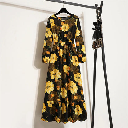 Maxi Casual Full Sleeve Floral Printed Dress