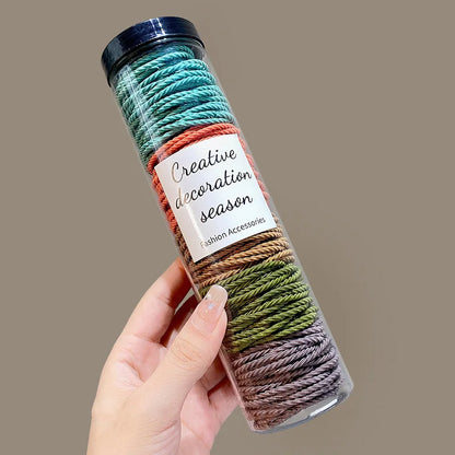 100pcs/lot Hair Bands Scrunchie Solid Color Elastic Rubber