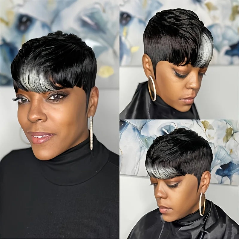 Short Straight  Pixie Cut Hair Bob Wig