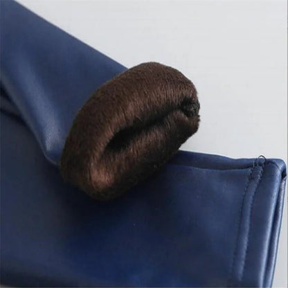 Autumn Winter Slim Thicken Imitation Leather Legging Plus Velvet Warm Pants