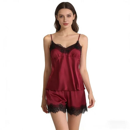 Lace Sexy Sleep Shorts Set Lingerie Pyjamas