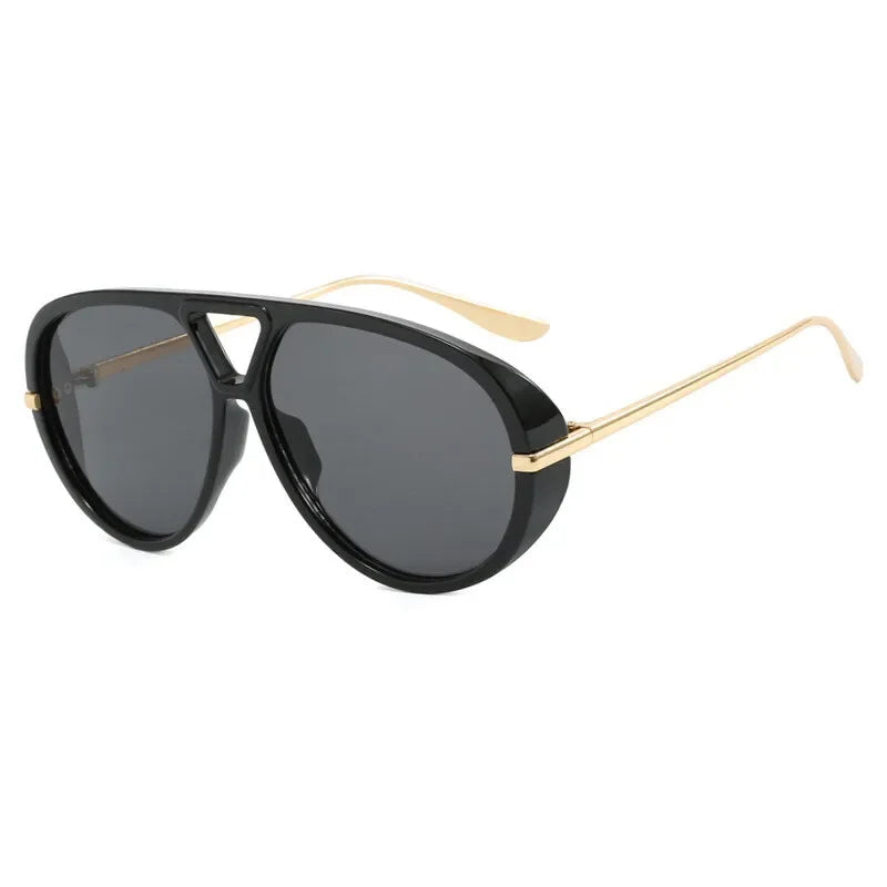 Y2k Large Frame Double Beam Sunglasses