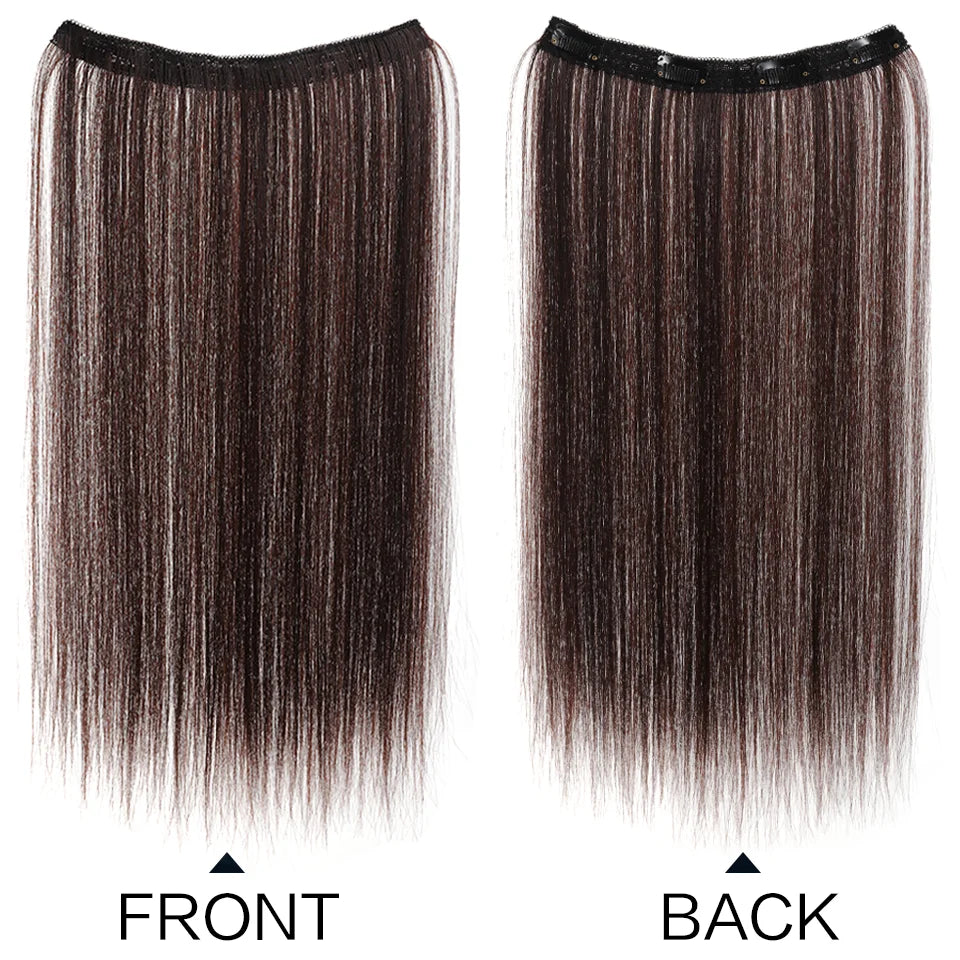 20 Inch Long Synthetic Straight Clip-In Hair Extensions