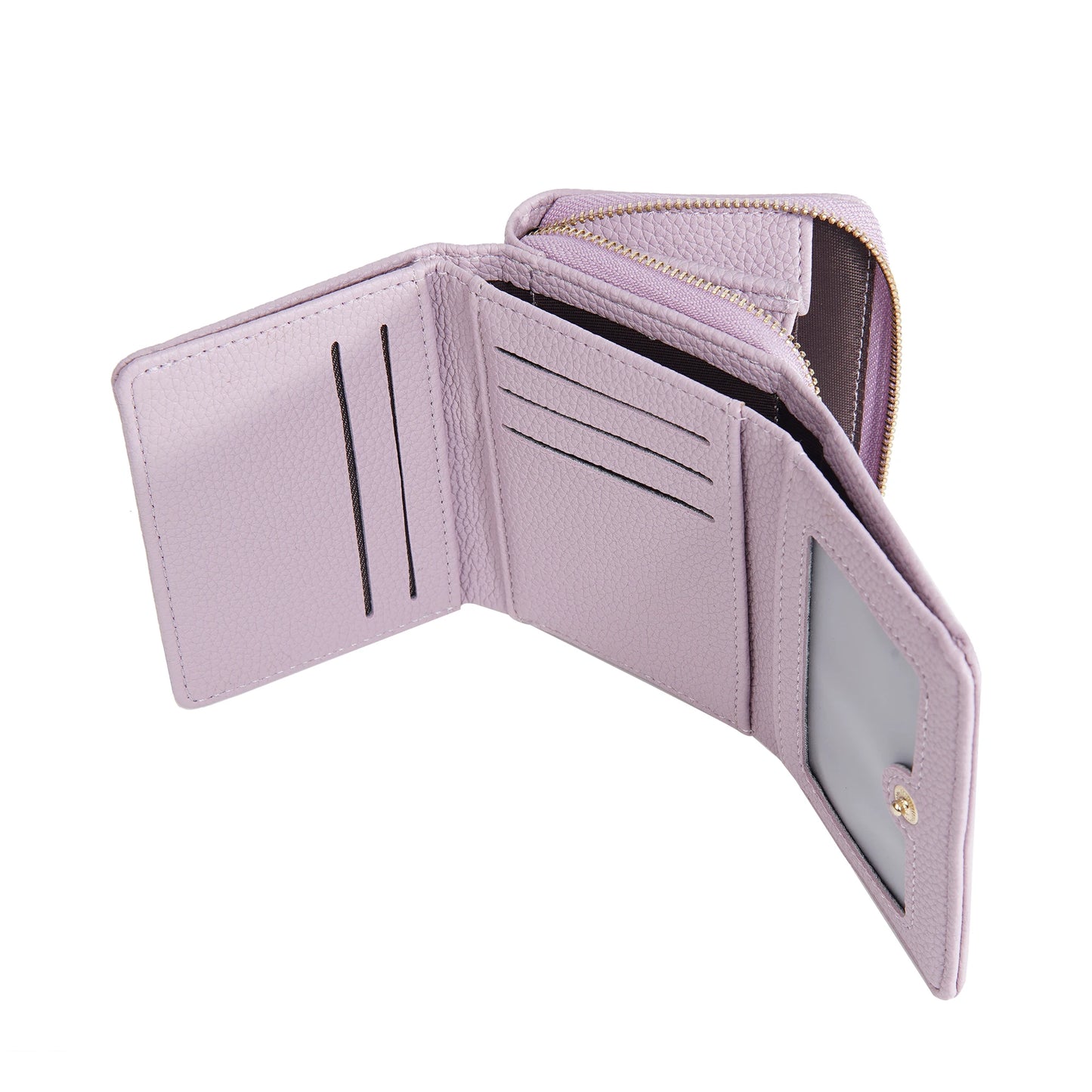 Leather Short Tri-Fold Card Wallet