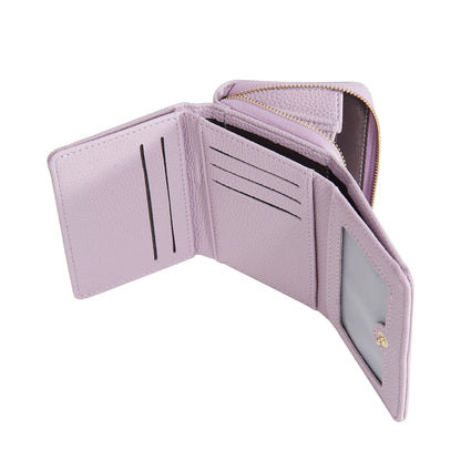 Leather Short Tri-Fold Card Wallet