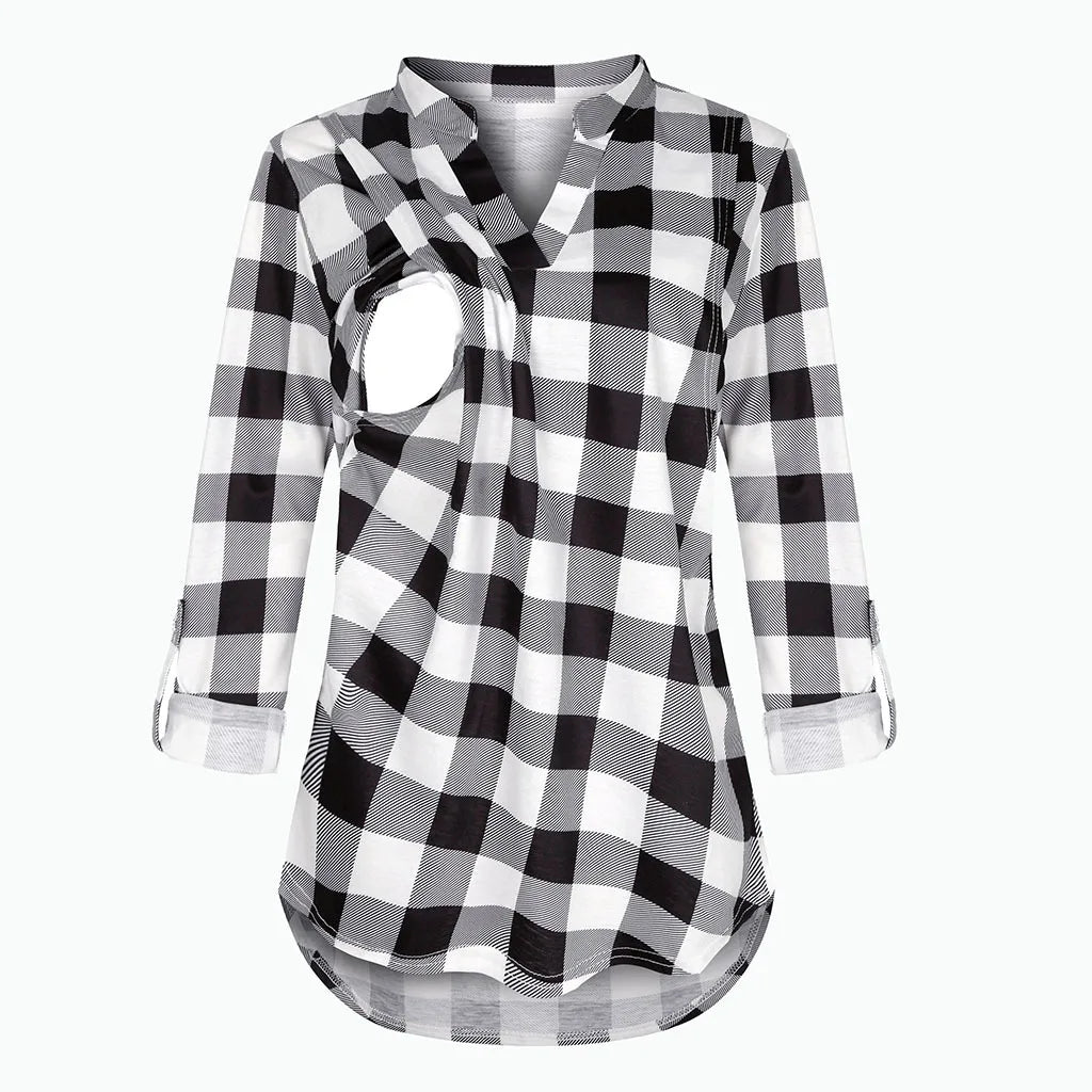 Maternity Breastfeeding T-shirt  Long Sleeve Pregnant