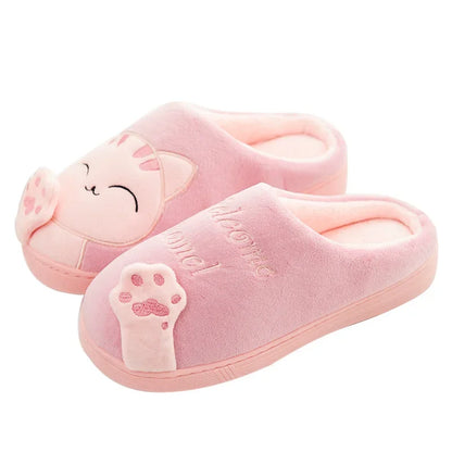 Cartoon Cat Soft Cotton Slippers