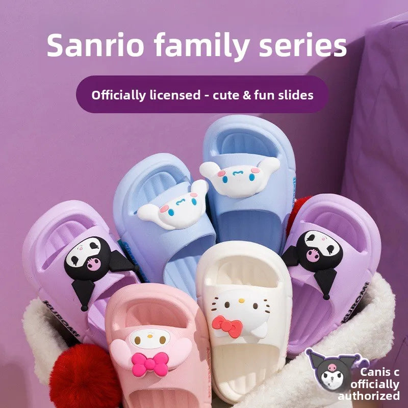 Cute Kuromi Girls Hello Kitty Slippers