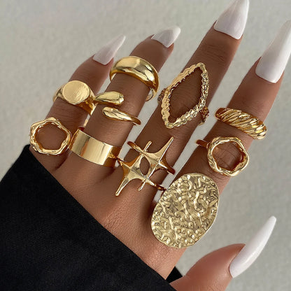 DANA Exaggerated Metal Irregular Rings