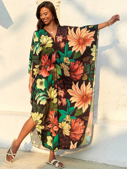Stylish Caftans Plus Size Beach Cover Up Swimsuit Dresses