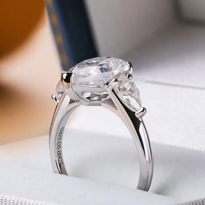 DANA Waterdrop Shape Full Moissanite Rings