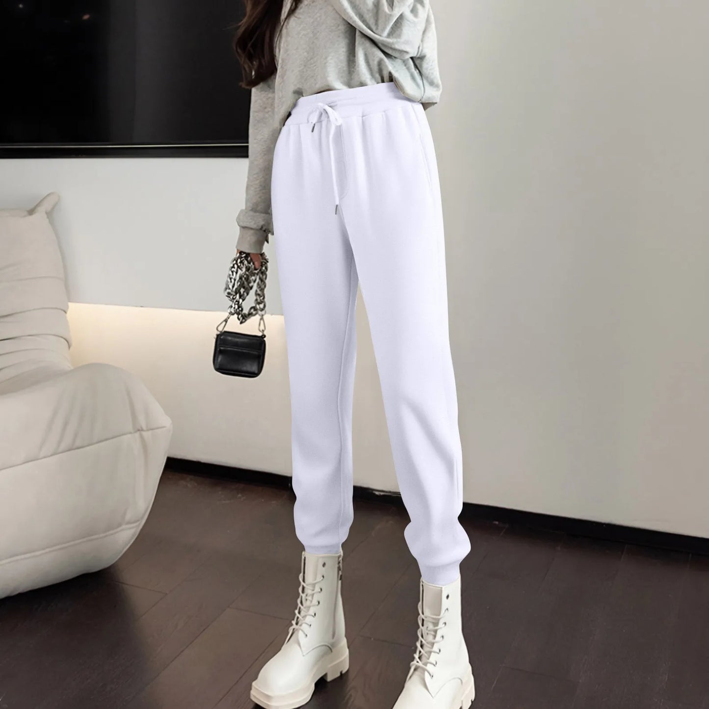 Straight Leg Elastic Waist Pants