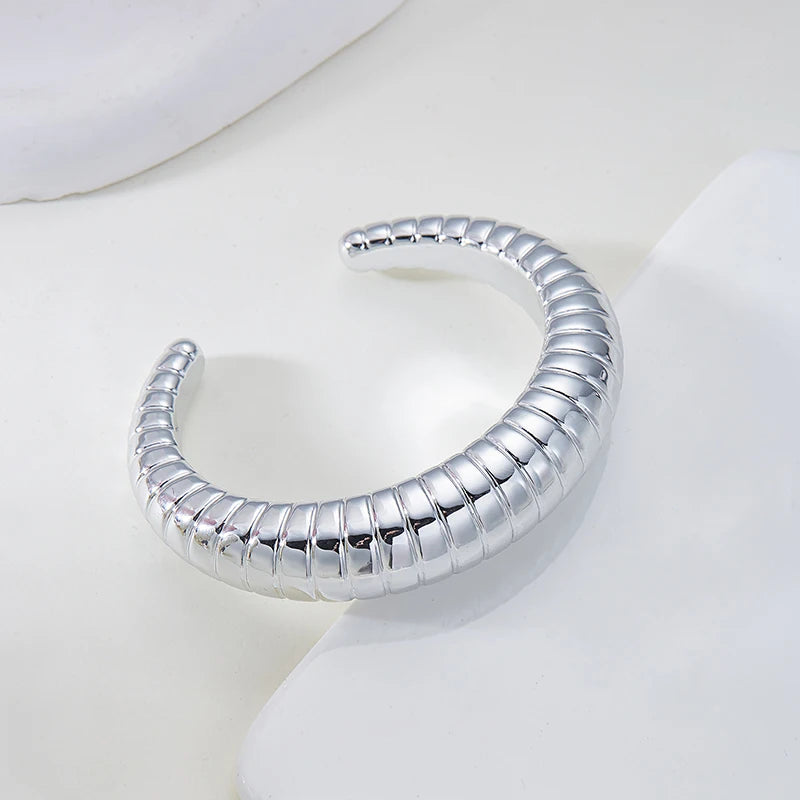 Exaggerated Hip Hop Rock Plastic Cuff Bracelet