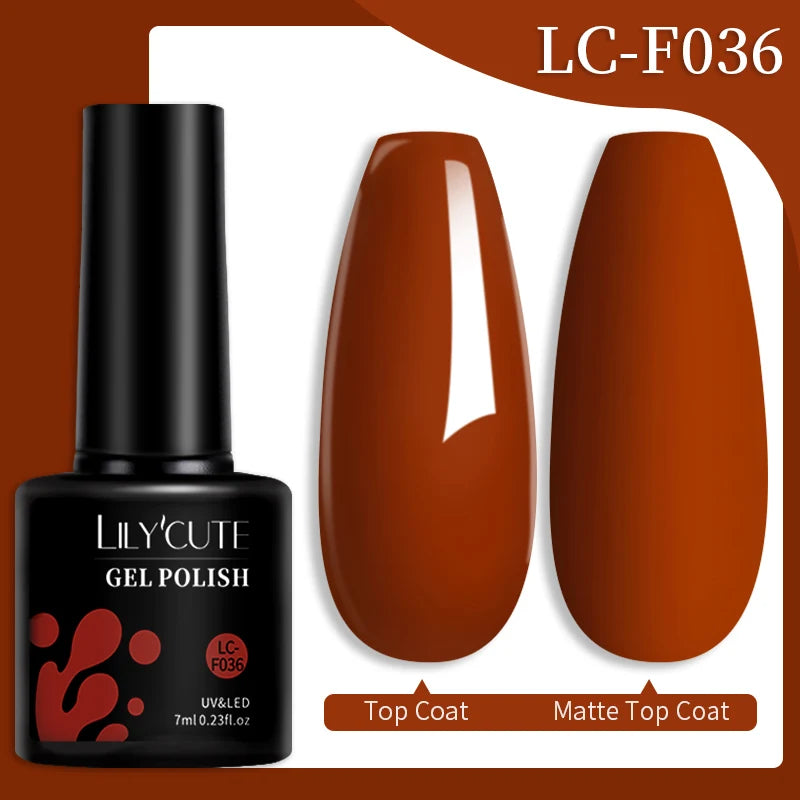 Coffee Brown Color Gel Nail Polish