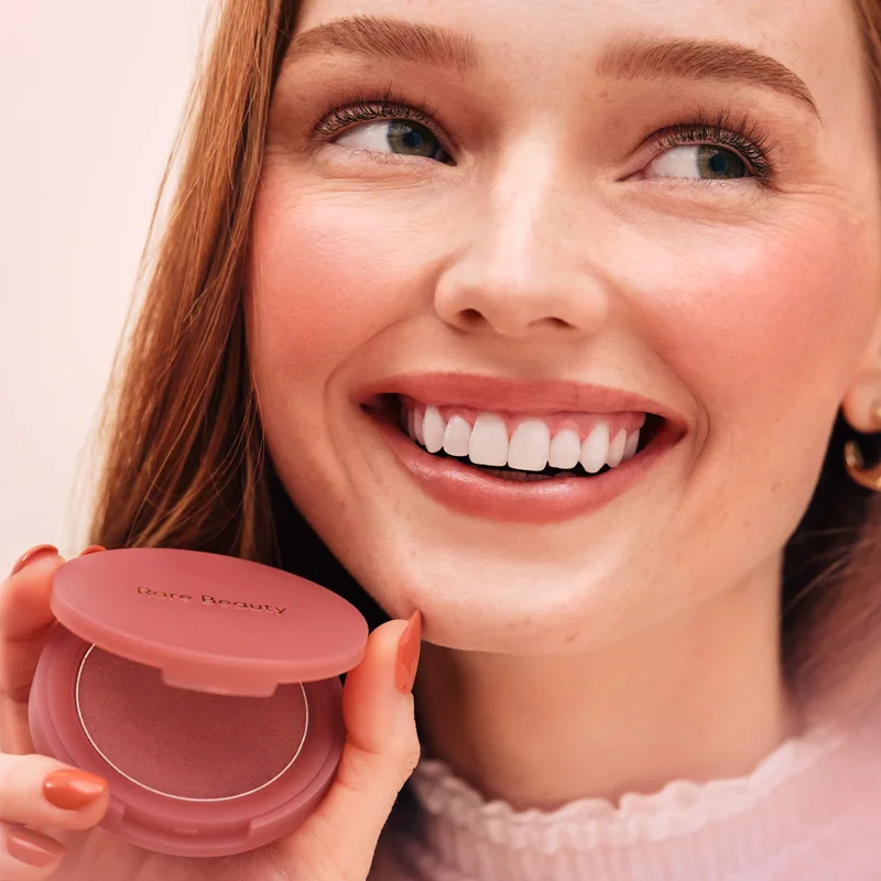 Rare Beauty 3D Face Brighten Blush Highlighter Powder with Mirror Cosmetic Contour