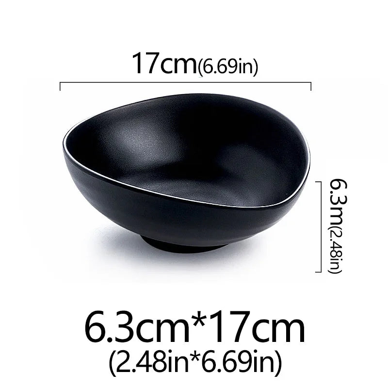 Frosted Melamine Ramen Bowl Imitation Porcelain