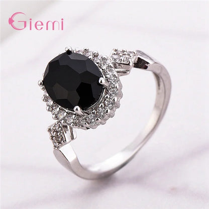 925 Sterling Silver Engagement Curve Cubic Zircon Ring