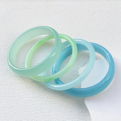 4-Piece Marble Acrylic Resin Bracelet