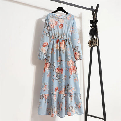 Maxi Casual Full Sleeve Floral Printed Dress