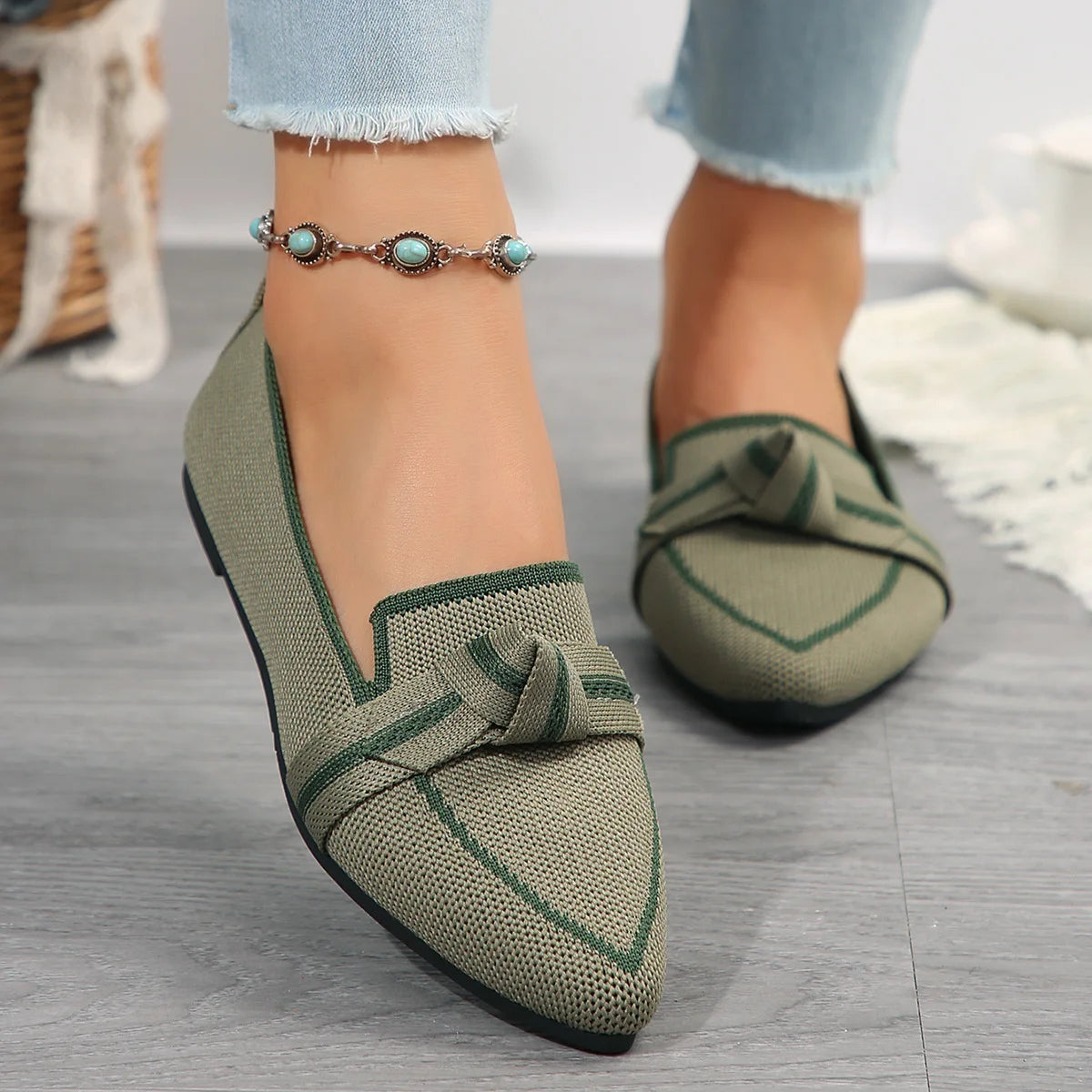 Loafers Ballet Flats Pointed Toe Barefoot Butterfly Shoes