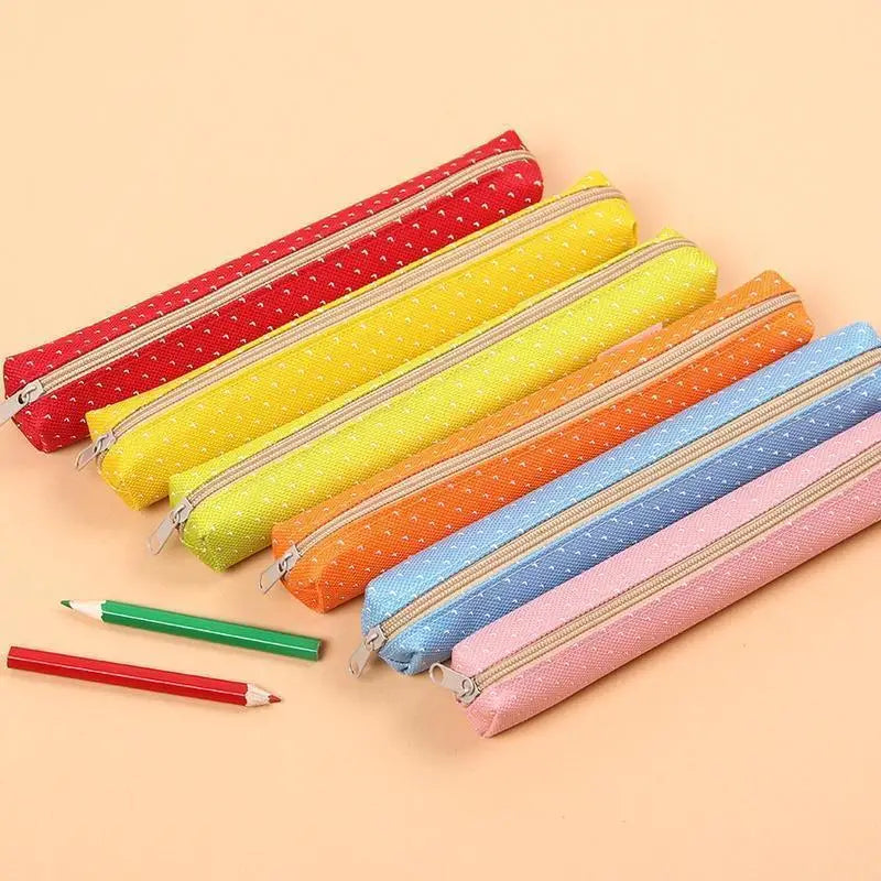 Candy Striped Polka Dot Pencil Case Small