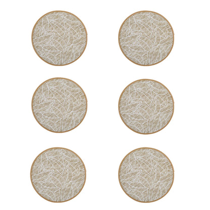 2/4/6/8pcs Bohemian Jute Printed Placemats Mats