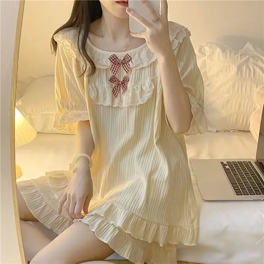 Short-Sleeved Casual Homewear Pajamas