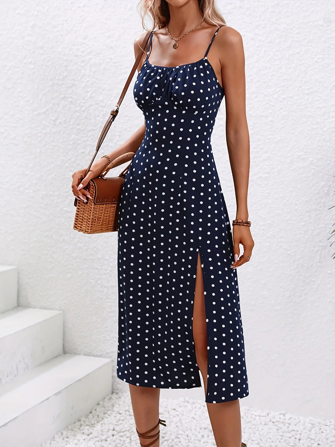 Floral Print Spaghetti Straps Boho Dress