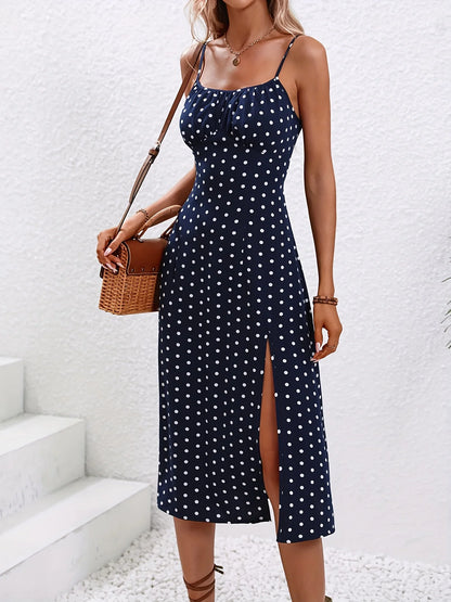 Floral Print Spaghetti Straps Boho Dress