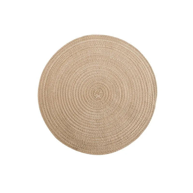 Imitation Cotton Yarn Placemat Round Woven Dish Mat