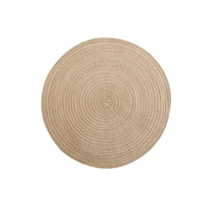 Imitation Cotton Yarn Placemat Round Woven Dish Mat