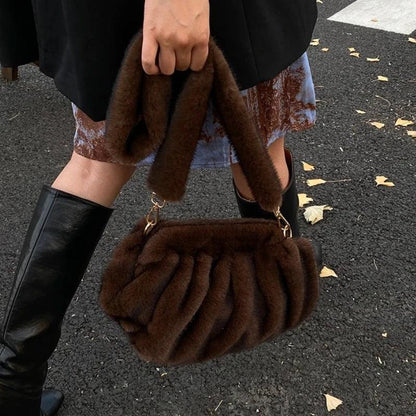 Soft Faux Fur Small Shoulder Bags