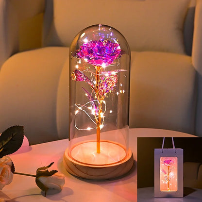 LED Galaxy Three Rose Artificial Flowers